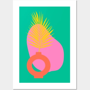 Contemporary Abstract Botanical in Green Posters and Art